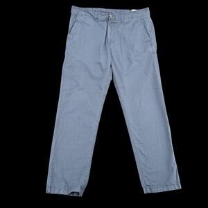 Monton Mens Slim Fit Chino Pants Blue W38 L32 (36x31 actual) Cotton Casual